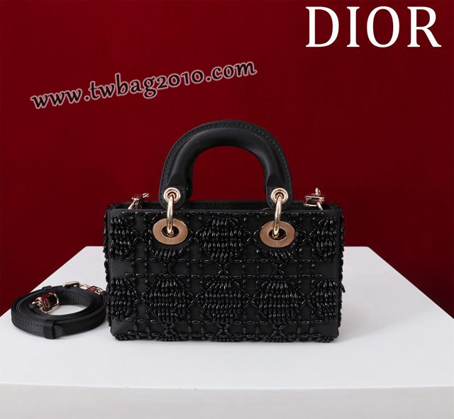 Dior专柜新款迪奥顶级原单超迷你刺绣珠片lady d-joy-micro djfk1056